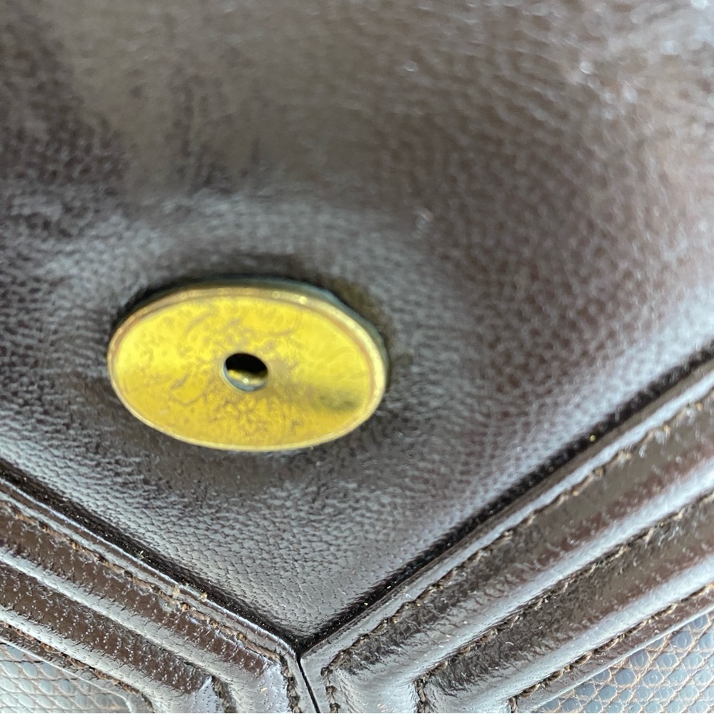 SOLD Extremely Rare YSL Yves Saint Laurent Opium Reptile Skin Shoulder Bag - Picture 7 of 13